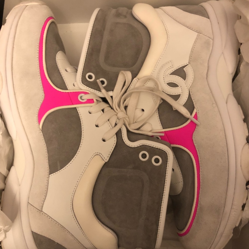 Chanel high top pink sneakers size 41 - Picture 6 of 8